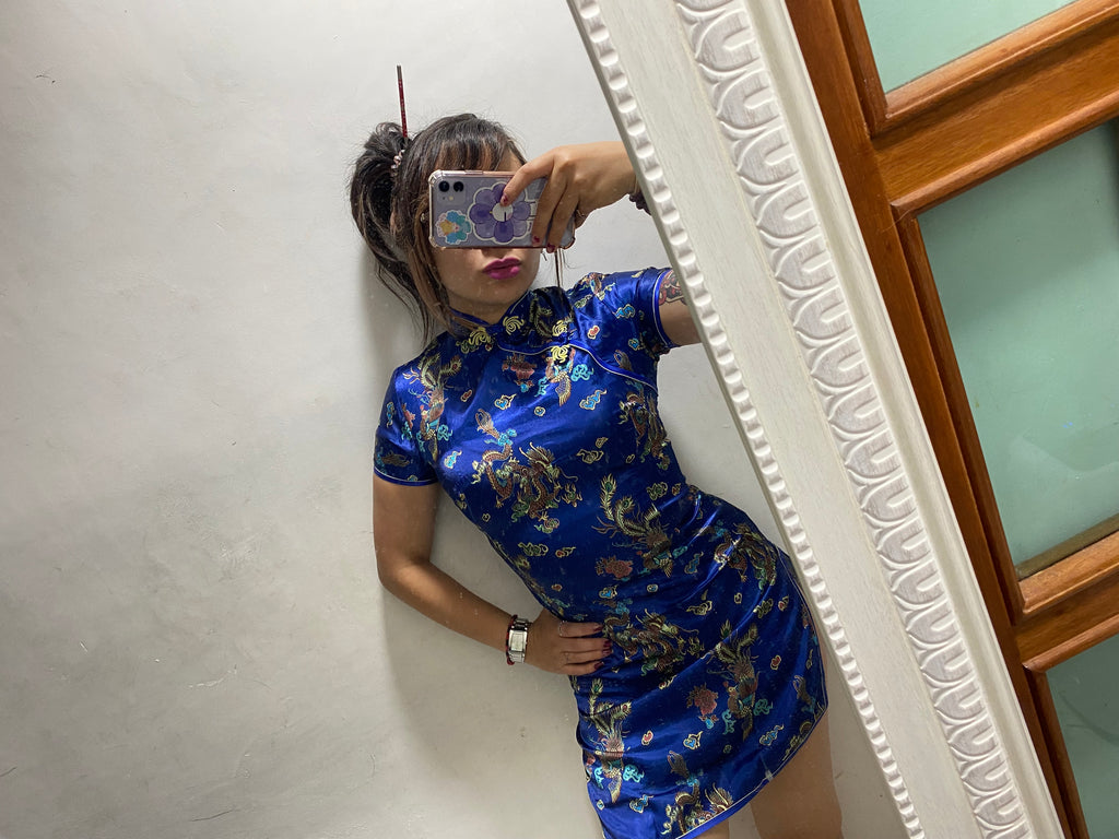 Qipao tela sencilla