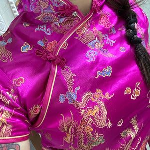 Qipao fiusha satin