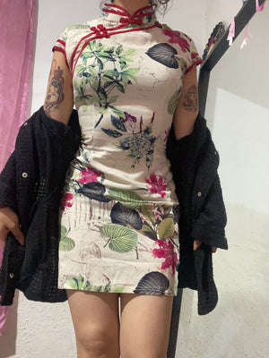 Qipao lino floral