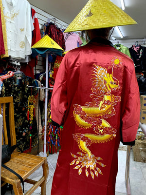 Kimono doble vista Dragon bordado