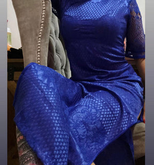 Qipao azul rey