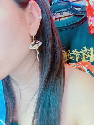 Aretes abanico