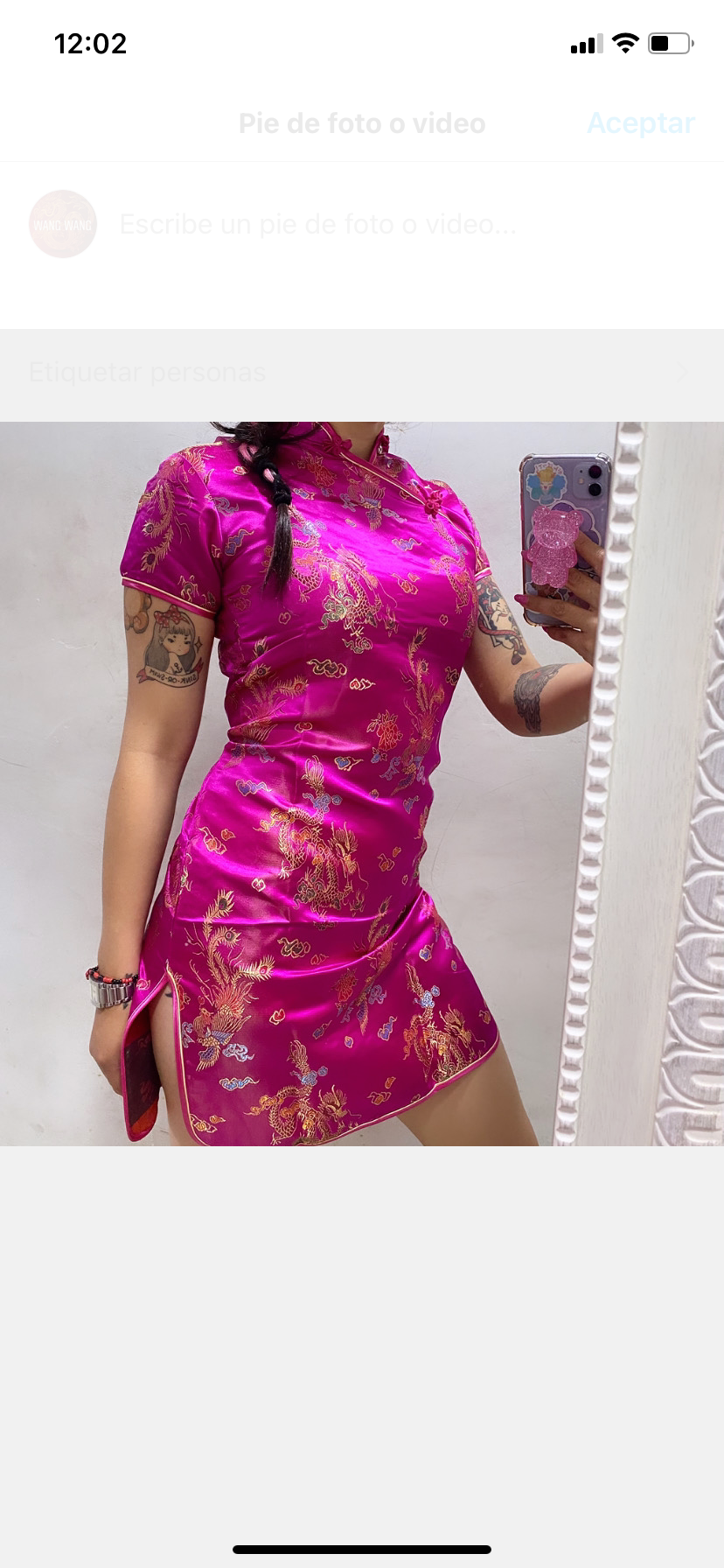 Qipao fiusha satin