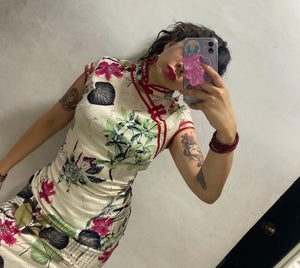 Qipao lino floral