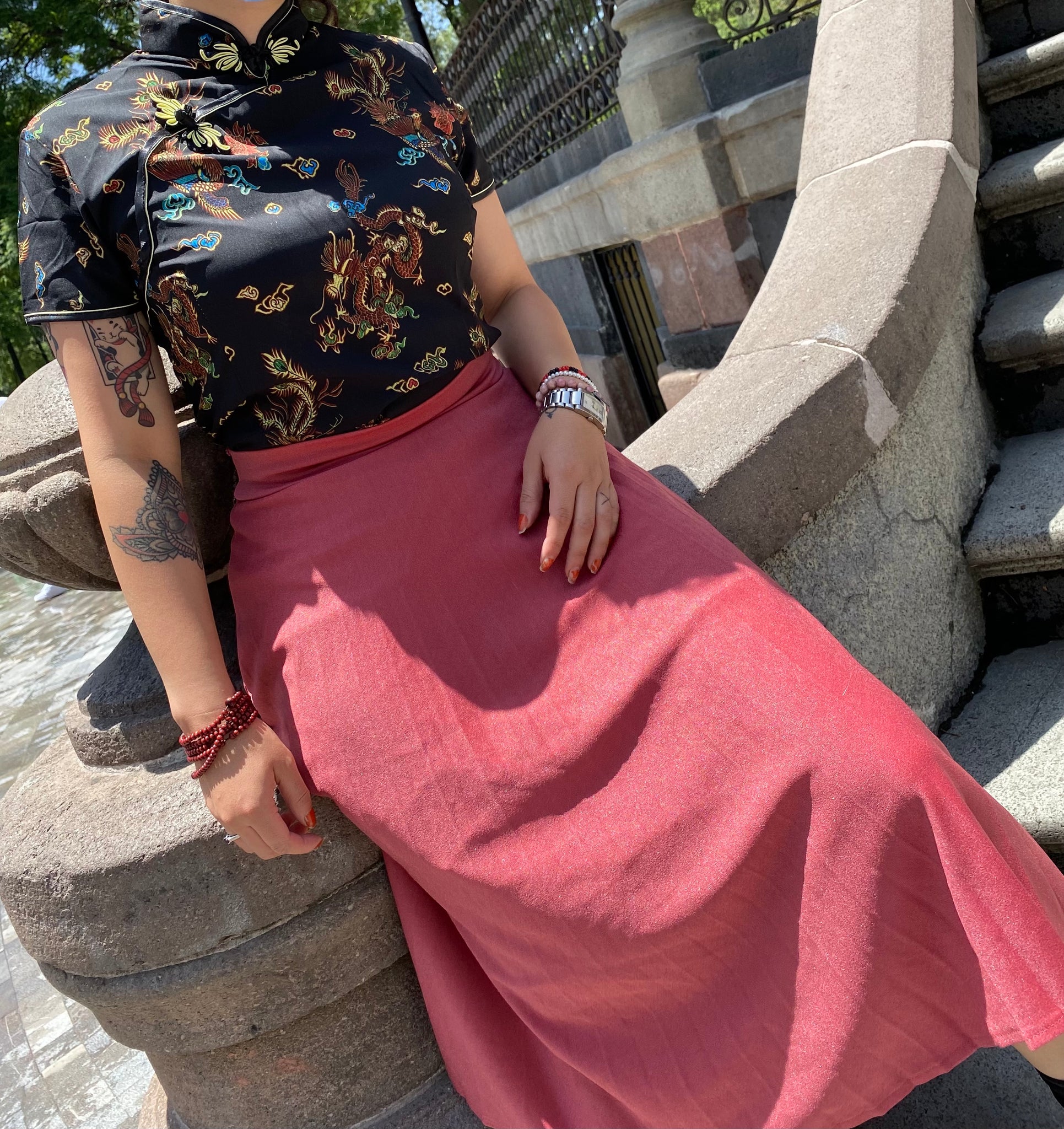 Qipao tela sencilla