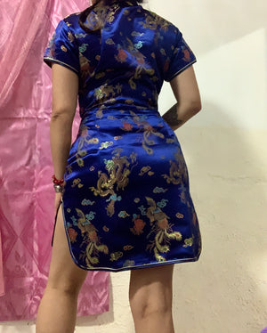 Qi pao azul marino