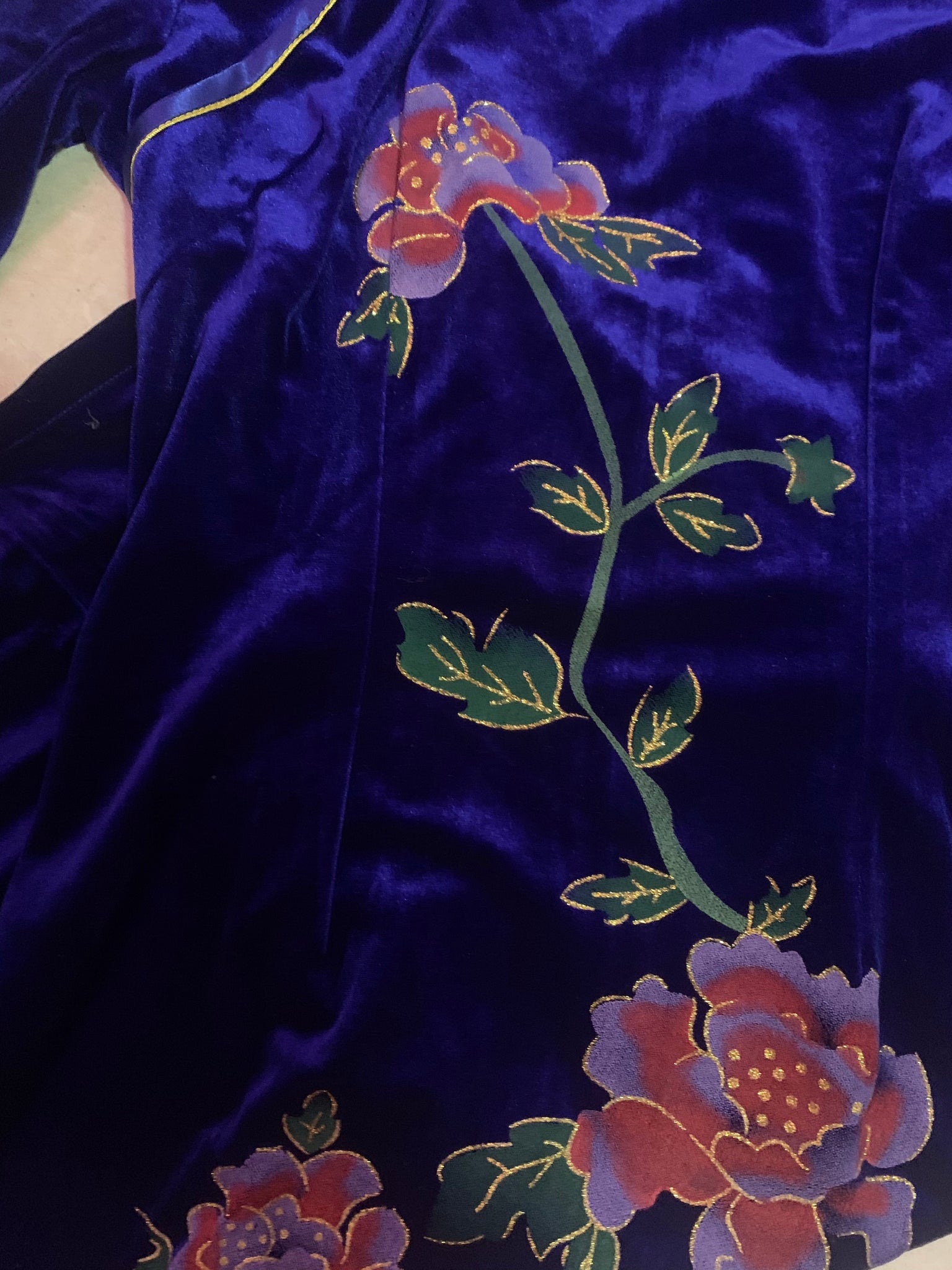 Qipao azul rey velvet